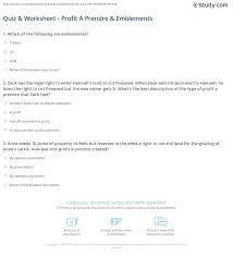 The definition of emblements in real estate is very simple: Quiz Worksheet Profit A Prendre Emblements Study Com