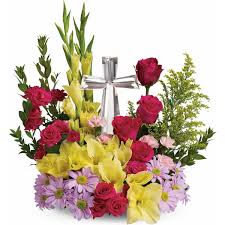 We understand that losing a loved one is an emotional and difficult experience, and we are committed to providing compassionate care and professional and personal service. Crystal Cross Bouquet Flowers The Sympathy Store