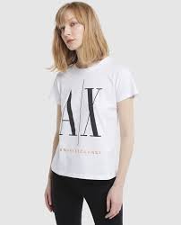 The armani exchange men's shirt collection is defined by a impeccable cuts and tailored versatility. Armani Exchange Women S T Shirt With Gold Icon Tee Logo Armani Exchange Fashion El Corte Ingles