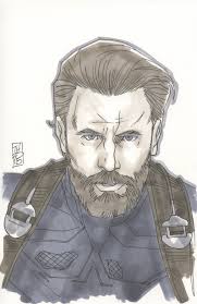 Captain america s beard the legacy of steve rogers s scruff explained vox. Tom Hodges Captain America Marvel Signed Original 5 5 X 8 5 Color Drawing On Paper 1 1 Pristine Auction
