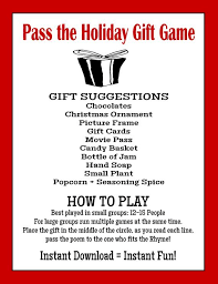 Pass The Gift Game Pass The Present Game Pass The Parcel Etsy In 2020 Christmas Gift Games Christmas Group Games Game Pass