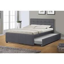Gemma violet twin bed w/ trundle bed frame in gray, size 39.1 l x 74.4 w x 31.9 h | wayfair. Best Quality K27 Gray Linen Like Fabric Full Size Bed Twin Size Pull Out Trundle Bed