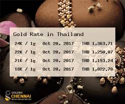 gold rate in thailand gold price in thailand live