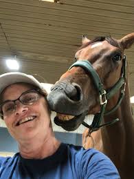 UPDATE Vet came by and palates back and spine, she tried kicking and  biting. He gave her a shot of Dex and gave flexaril pills. Will try to ride  again