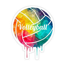 Volleyball Ball Colorful Print Graphic Sticker Volleyball Colorful Prints Volleyball Wallpaper