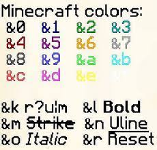 These editing properties allow for better emphasis of important information, easier reading, or simply add flavor to the game. Server Color Codes Updated