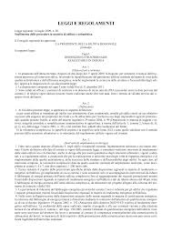 LEGGI E REGOLAMENTI