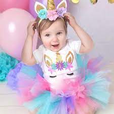 Unicorn rainbow shirt is perfect for a magical unicorn little pony party. Cute Unicorn Dress For Baby 1 Year Girl Baby Tutu Dress Cotton First Birthday Outfit Infant Girl 1st Birthday Gift For Party Dresses Aliexpress