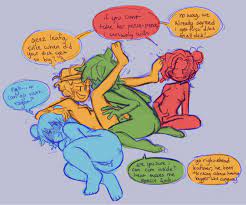 4girls battle for dream island bubble (bfdi) dialogue fat female  femalefemale foursome gangbang gray background grey background humanized  kint leafy (bfdi) match (bfdi) mob face nude nude female object