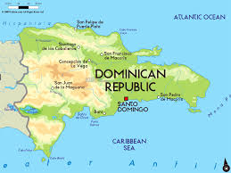 What is the geography of the dominican republic? Large Physical Map Of Dominican Republic With Major Cities Dominican Republic North America Mapsland Maps Of The World