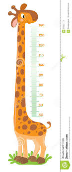 Giraffe Meter Wall Or Height Chart Stock Vector