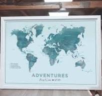 NEON Pastel Shades - Personalised FRAMED WATERCOLOUR Travel ...
