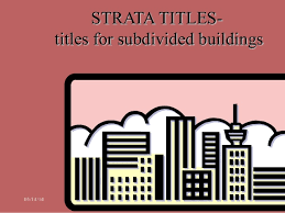 This booklet is about residential strata titles. Strata Titles
