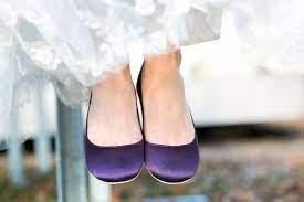 Wedding Shoe Tips Purple Wedding Flats By Walkin On Air Purple Wedding Shoes Fun Wedding Shoes Purple Wedding Flats