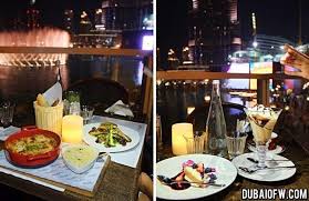 What if we told you that dinner with a fountain backdrop is a lot location: View Of The Dubai Fountain From Madeleine Cafe Dubai Ofw
