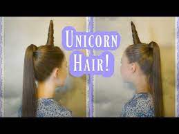 Unicorn Hairstyle For Halloween Or Crazy Hair Day Hairstyles For Girls Princess Hairstyles Wacky Hair Wacky Hair Days Hair Styles