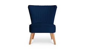 An armchair is a wonderful piece to have in your living room, family room or bedroom as a cozy place just for you. Buy Habitat Alana Velvet Shell Back Accent Chair Navy Armchairs And Chairs Argos