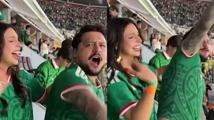 Christian Nodal và Ángela Aguilar cùng nhau tại trận đấu Mexico vs. Ecuador sau những tin đồn về một đám cưới bí mật: VIDEO