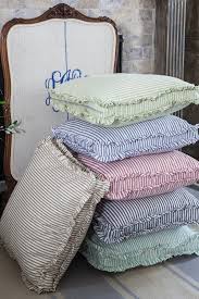 Double Ruffle Box Ticking Pillow 6 Colors Diy Pillows Pillows Creative Pillows