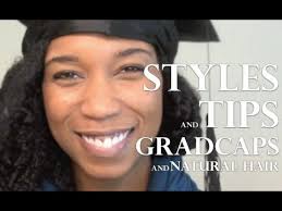 The retro hairstyles are back and they will be one of the best choices for the graduation celebration. Easy Graduation Cap Hairstyles And Tips Big Curly Natural Hair Youtube