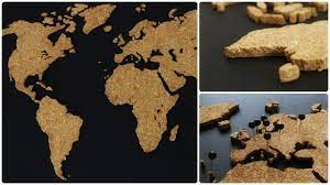 Eine pinwand weltkarte kann man sich entweder im fachhandel kaufen oder auch sehr einfach selber machen. Kork Weltkarte Diy Cork World Map Eng Sub Youtube