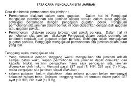 Prosedur pengurusan imb sebelumnya dilakukan oleh dinas tata ruang dan dinas pengawasan dan penertiban bangunan (p2b). Sita Jaminan Ppt Download