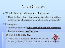 Noun clauses are subordinate clauses or dependent clauses that perform eight grammatical functions. Clauses Identifying Adjective Adverb And Noun Clauses In