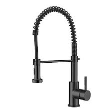 Black stainless kitchen faucets this stainless kitchen faucet is less reflective and warmer than traditional stainless steel. Ajoyeux Pull Down Kitchen Sink Faucet Single Handle Black Kitchenfaucets Com