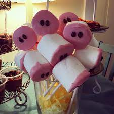 Peppa Pig Nose Marshmallow Pops Peppapig Peppapigparty Pignos Peppa Pig Birthday Party Decorations Farm Themed Birthday Party Pig Birthday Party Decorations