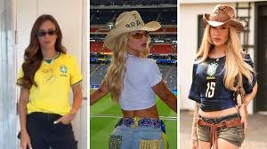 De 'Copa Junina' a clean girl: famosas apostam em tendências para assistir jogo da Seleção; veja fotos