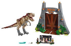 Tyrannosaurus rex (meaning tyrant lizard king), also known as t‐rex is an extinct species of tyrannosaur in the genus tyrannosaurus that lived in north america during the late. Jurassic Park T Rex Verwustung 75936 Jurassic World Offiziellen Lego Shop De