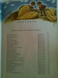 Table Of Contents For Childcraft Encyclopedia Page Nine Volume 1 1961 Edition Mother Goose And Nursery Rhymes Childrens Poems Nursery Rhymes Rhymes