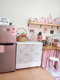 Rekaan dapur merah dan putih yang mengikut trend 4. Idea Hias Dapur Bajet Rumah Sewa Tanpa Kabinet Bagi Peminat Pink Nadhie Wueen