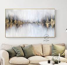 Acrylic Painting Modern Canvas Painting Ideas For Living Room Landscape Abstract Acrylic Painting Gold Leaf Painting Living Room Wall Art Beautiful Abstract Painting Abstract Painting Acrylic Wall Art Canvas Painting