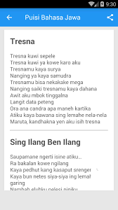 Mula ana kang ngarani syair jawa. Puisi Bahasa Jawa For Android Apk Download
