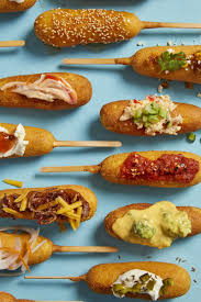 10 Easy Ways To Dress Up A Corn Dog Food Dog Food Recipes Corn Dogs