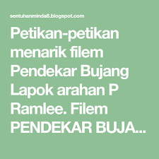 Petikan Petikan Menarik Filem Pendekar Bujang Lapok Arahan P Ramlee Filem Pendekar Bujang Lapok Yang Diterbitkan Pada Tahun 1959 Adalah In 2020