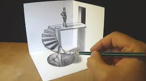 Drawing Spiral Stairs How To Draw 3d Caracole Anamorphic Corner Art 3d Drawings 3d Art Drawing 3d Pencil Drawings