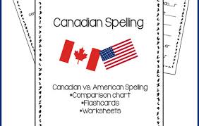 Canadian Spelling Pack Printable