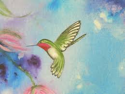 Artful Creations Essence Acrylic Hummingbird Painting Hummingbird Painting Hummingbird Painting Acrylic Bird Painting Acrylic