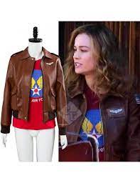 Captain Marvel Carol Danvers U S Air Force T Shirt Bomber Jacket Cosplay Costume Captain Marvel Costume Captain Marvel Carol Danvers Marvel Costumes