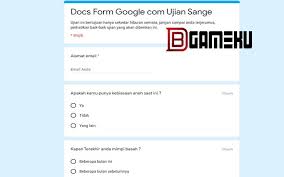 Created by dokkanstonera community for 1 year. Link Tes Ujian Sange Docs Google Form Terbaru Debgameku