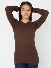 Brown long sleeve shirt womens. American Apparel Unisex Baby Thermal Long Sleeve T Shirt 28 American Apparel Lookastic