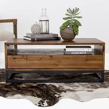 Shop for industrial coffee table at bed bath & beyond. Logan Industrial Storage Coffee Table Natural