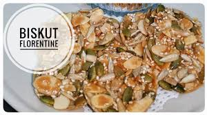 Biskut Florentine Crunchy Caramel Almond Cookies Biskut Raya Paling Senang Youtube