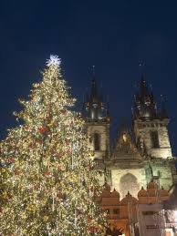 See a recent post on tumblr from @redvampirerose about gothic christmas tree. Gothic Tyn Church Christmas Tree At Twilight In Old Town Square Stare Mesto Prague Photographic Print Richard Nebesky Allposters Com