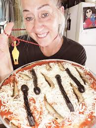 Calamari steak with mozzarella and homemade sauce