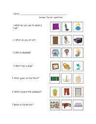 Living Room Answer Wh Questions Worksheet