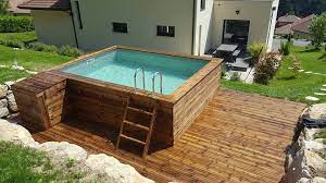 piscine en bois hors sol et terrasse en pin piscine bois rectangulaire habillage piscine hors sol piscine hors sol rectangulaire