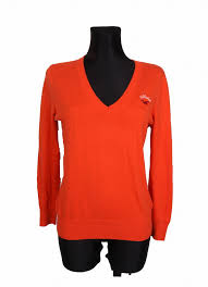 Details About Hollister Womens Sweather V Neck Orange Size M